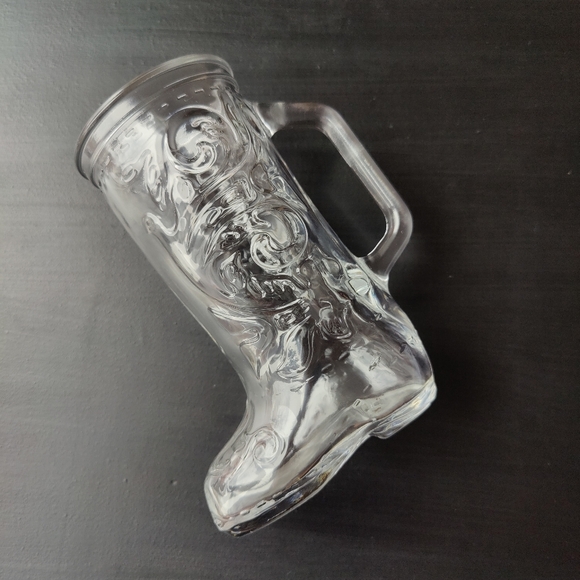 Vintage glass cowboy boot 👢🍺 shaped mug with handle | 12 oz - Picture 2 of 12